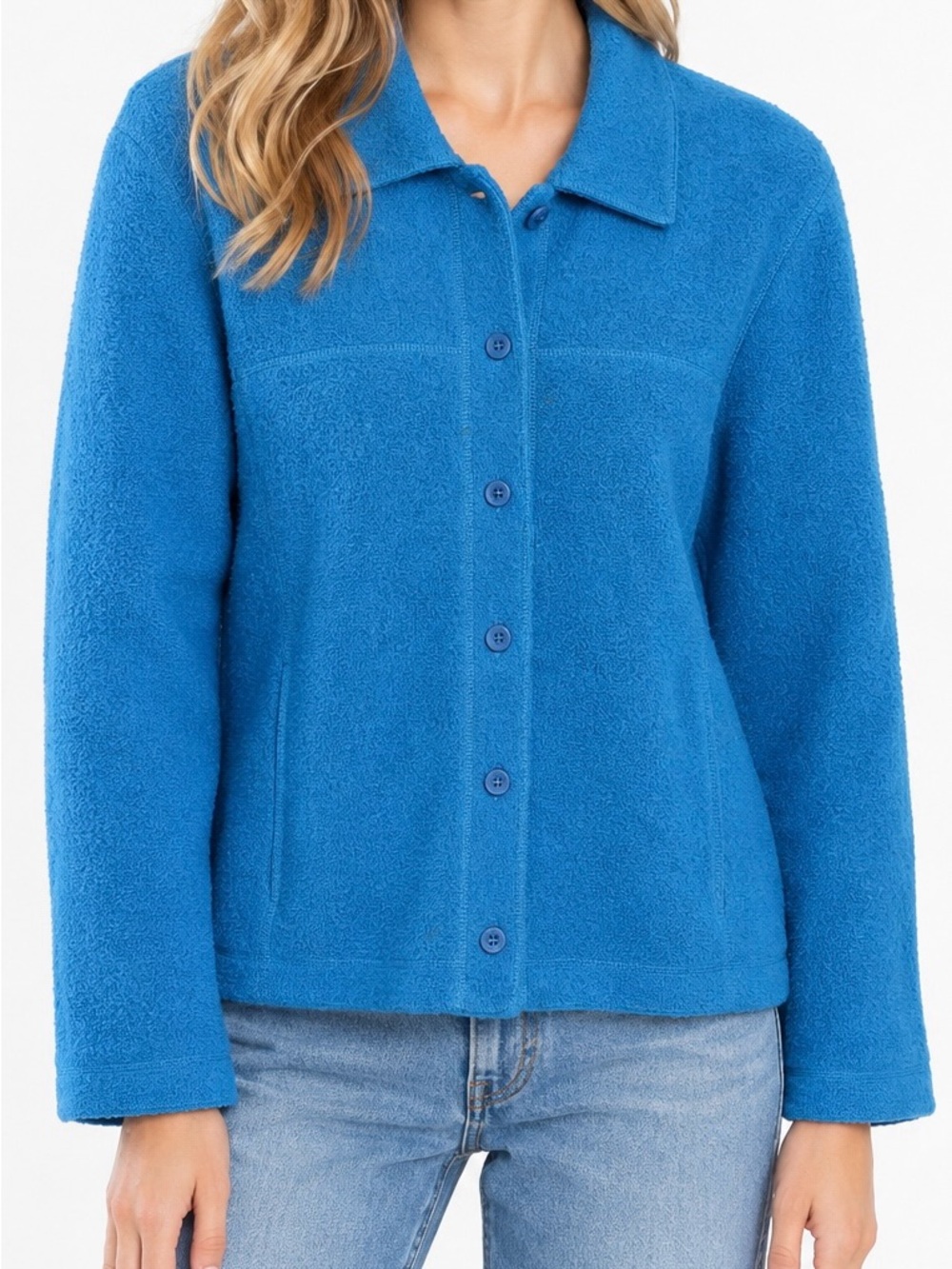 Josephine Chaus Vibrant Blue Teddy Jacket